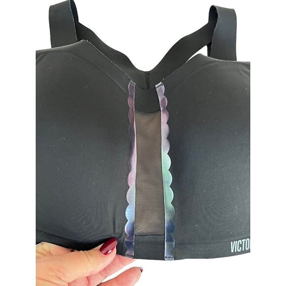 Victoria's Secret Sport Angel Max Scallop Iridescent Support Sports Bra Sz 32DD - Picture 6 of 7